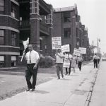 (DN_1119) NAACP, Pickets, Housing Discrimination, Detroit, 1963 (DN_1119) NAACP, Pickets, Housing Discrimination, Detroit, 1963